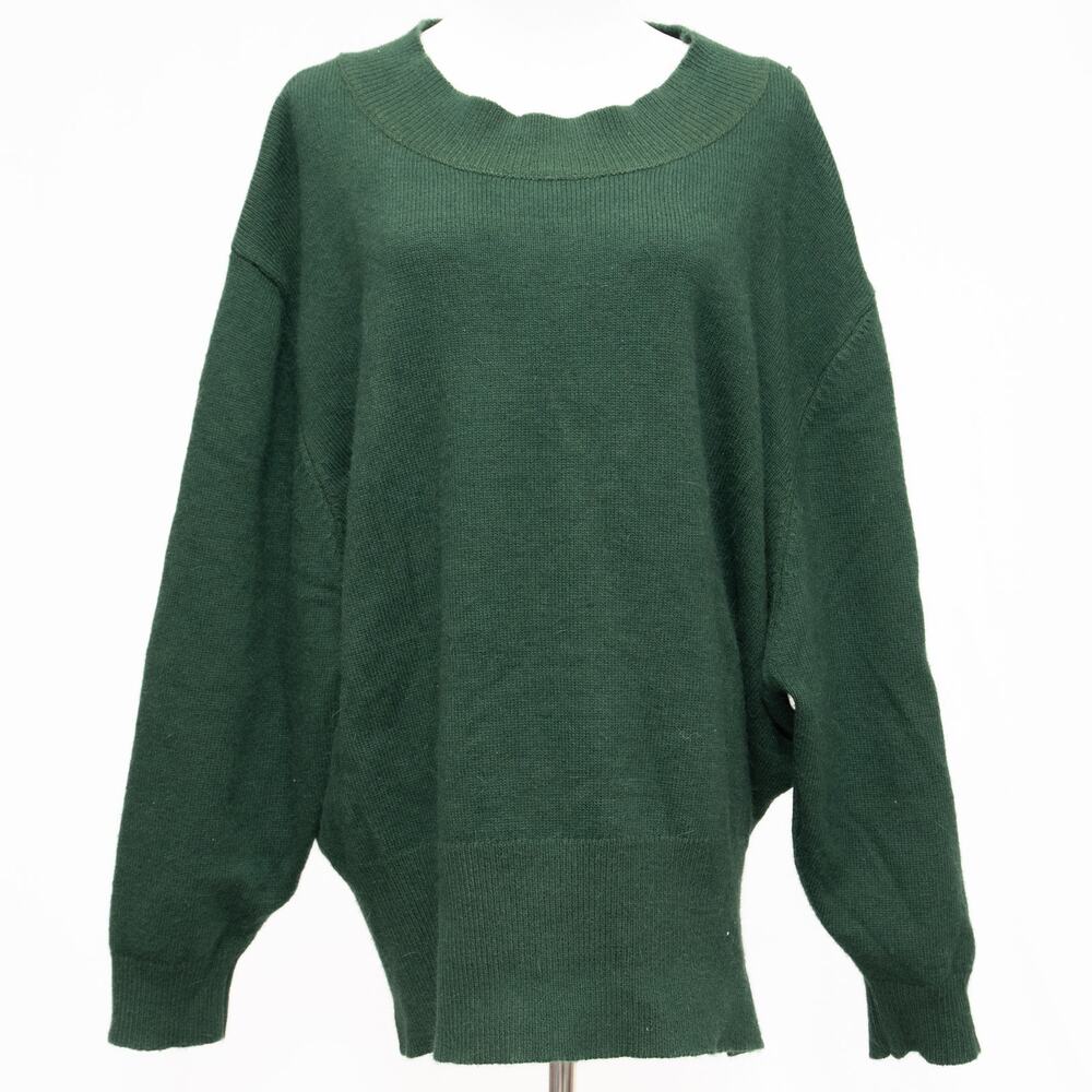 New RAGA Green Tea Wool Blend Open Back Sweater Size 1X